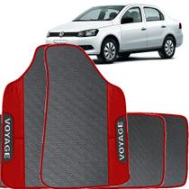 Lindo jogo tapete 4 peças carro automotivo na cor vermelho volkswagen voyage g6 g7 2013 a 2019 todo