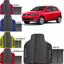 Lindo jogo tapete 4 peças carro gol g6 gvi automotivo na cor amarelo azul preto rosa vermelho volkswagen