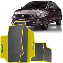 Lindo jogo tapete carro automotivo amarelo fiat cronos 2017 a 2022 todos emborracahdo ecologico