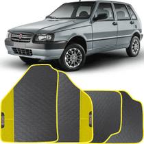 Lindo jogo tapete carro automotivo amarelo fiat uno quadrado 1989 a 2010 todos emborracahdo ecologi