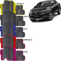 Lindo jogo tapete carro automotivo vermelho azul amarelo rosa preto fiat strada nova 2019 a 2023 cab