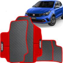 Lindo jogo tapete carro automotivo vermelho fiat argo 2017 a 2022 todos emborracahdo ecologico