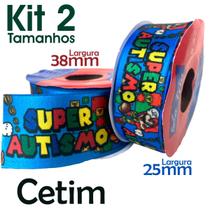 Lindo Kit Fita De Cetim Estampada Super Autismo Autista 2 Rl