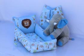 Lindo Kit Para Bebê Safari Ninho +Almofada Amamentação + Elefante - Baby Enxovais