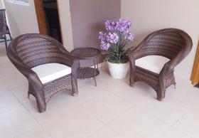 Lindo Kit Poltronas e Mesa Area Externa Varanda Jardim