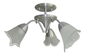 Lindo Lustre Com 3 Hastes E 3 Tulipas de vidro Ideal para Sala e Quarto