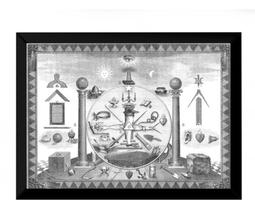 Lindo Quadro Arte Antiga Simbolos Maçonicos Ocultismo 42x29 Lindo Quadro Arte Antiga Simbolos Maçonicos Ocultismo 42x29