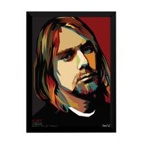 Lindo Quadro Arte Decorativa Nirvana Kurt Cobain 42x29cm