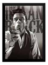 Lindo Quadro Arte Johnny Cash Man In Black 42x29cm Lindo Quadro Arte Johnny Cash Man In Black 42x29cm