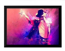 Lindo Quadro Arte Michael Jackson Rei Do Pop 42x29cm