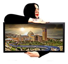 Lindo Quadro Arte Santuario Nossa Senhora Aparecida 61x32cm
