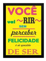Lindo Quadro Arte Tipografica Motivacional Sorria 42x29cm Lindo Quadro Arte Tipografica Motivacional Sorria 42x29cm