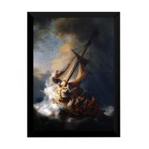 Lindo Quadro Decoração Rembradt Cristo Na Tempestade 42x29cm Lindo Quadro Decoração Rembradt Cristo Na Tempestade 42x29cm