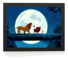 Lindo Quadro Decorativo Desenho Rei Leo Hakuna Matata 42x29