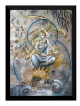 Lindo Quadro Decorativo Deusa Kuan Yin Arte Hinduismo 42x29c