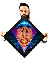 Lindo Quadro Decorativo Ganesha Atrai Prosperidade 46x46cm Lindo Quadro Decorativo Ganesha Atrai Prosperidade 46x46cm