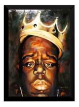 Lindo Quadro Decorativo Pintura Notorious Big Rap King 42x29