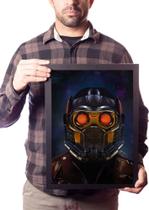 Lindo Quadro Guardiões Da Galáxia Star Lord Poster Moldurado