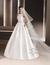 Lindo Véu Branco Com Cetim Nas Pontas Branco Para Noivas com Pente Casamento Tulê Mantilha Cód: V9 Lindo Véu Branco Com Cetim Nas Pontas Branco Para Noivas com Pente Casamento Tulê Mantilha Cód: V9