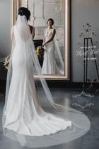 Lindo Véu Noiva 3 Metros 1 Camada Branco Longo Casamento V19 Lindo Véu Noiva 3 Metros 1 Camada Branco Longo Casamento V19