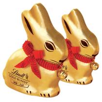 Lindt Gold Bunny 2 Coelhos De Chocolate Páscoa 100G