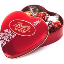 Lindt lindor heart tin coração em lata chocolates lindor 50g