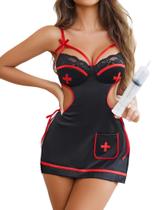 Lingerie Avidlove, renda preta, vestido de boneca de Halloween para mulheres Lingerie Avidlove, renda preta, vestido de boneca de Halloween para mulheres