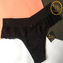 Lingerie Calcinha Bruna Fio Micro Preto Moda Intima Amor Love Feminino Romance