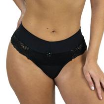 Lingerie Calcinha Bruna Fio Micro Preto Moda Love Feminino