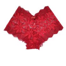 Lingerie Caleçon Renda Vermelho Moda Intima Amor Love Feminino Romance