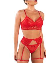 Lingerie Cinta Liga Vermelho G Lingerie Cinta Liga Vermelho G