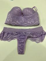 Lingerie feminina Lilás com Renda Lingerie feminina Lilás com Renda