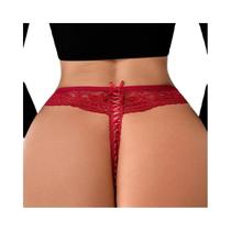 Lingerie Íntima Feminina Sexy Com Laço Floral, Tanga De Baixa Cintura, T-back Lingerie Íntima Feminina Sexy Com Laço Floral, Tanga De Baixa Cintura, T-back