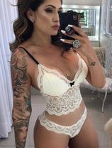 Lingerie ketty - calcinha semi fio e sutiã sem bojo - tamanho m Lingerie ketty - calcinha semi fio e sutiã sem bojo - tamanho m