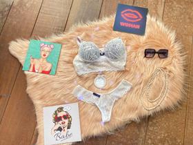 Lingerie Kit 3 Conjuntos Calcinha Sutiã Com Bojo
