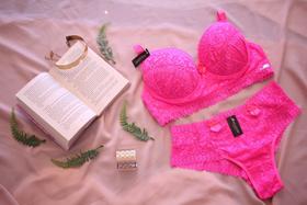 Lingerie Malu pink renda