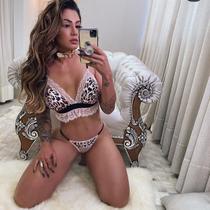 Lingerie mila - calcinha semi fio e sutiã sem bojo