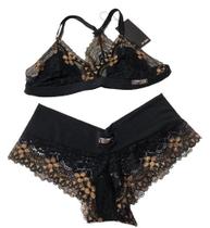 Lingerie sem bojo Preto/Dourado M