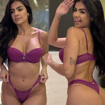 Lingerie Sensual Feminina Romântica Sexy Delicada Rendada