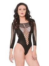 Lingerie Sex Body Arrastão Com Alças Sedutora