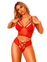 Lingerie Sutiã Cropped Tule Trançado Nas Costas Strappy