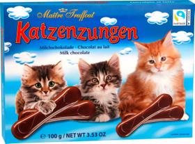 Lingua de Gato Katzenungen Chocolate ao Leite 100g - MAITRE TRUFFOUT