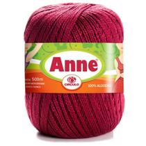 Linha Anne 500 Metros de 295 TEX e 100% Algodão Circulo para Crochê, Tricô, Bico, Barra, Artesanato e Amigurumi