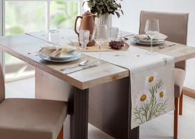 Linha atelie trilho de mesa filipinas 40x180cm bege/vrd/bco