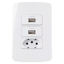 Linha B3 Conj 42 Dupla Tomada Usb 1a + Tomada 10a 250v