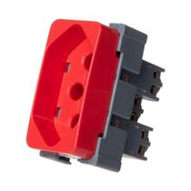 Linha B3 Tomada Padrão Brasileiro Verm. 2P+T 10A 250V - MarGirius Linha B3 Tomada Padrão Brasileiro Verm. 2P+T 10A 250V - MarGirius