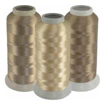 Linha Bordar 100% Poliester 120g Cone 4000m Cor Bege Caqui Linha Bordar 100% Poliester 120g Cone 4000m Cor Bege Caqui