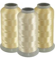 Linha Bordar 100% Poliéster 120g Cone 4000m Cor Perolados Linha Bordar 100% Poliéster 120g Cone 4000m Cor Perolados