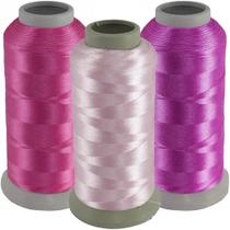 Linha Bordar 100% Poliester 120g Cone 4000m Cor Rosa Pink Linha Bordar 100% Poliester 120g Cone 4000m Cor Rosa Pink
