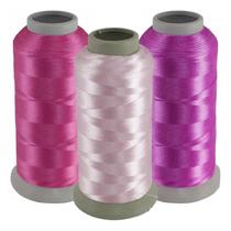 Linha Bordar 100% Poliéster 120g Cone 4000m Cor Rosa Pink